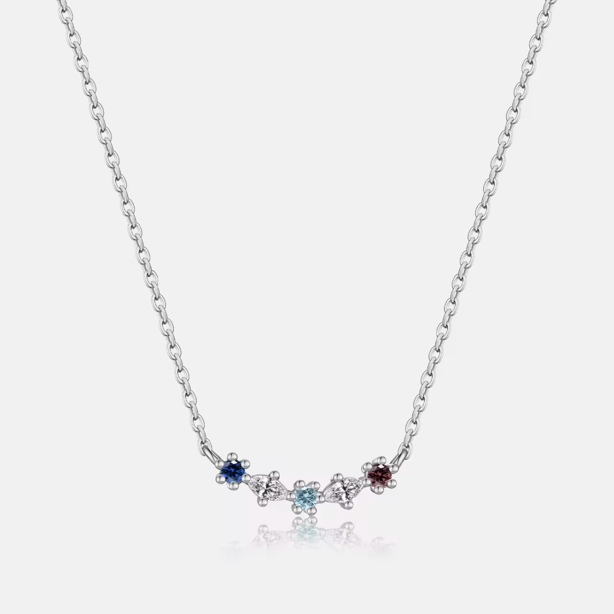 Zenith Solitaire & Paperclip Necklace